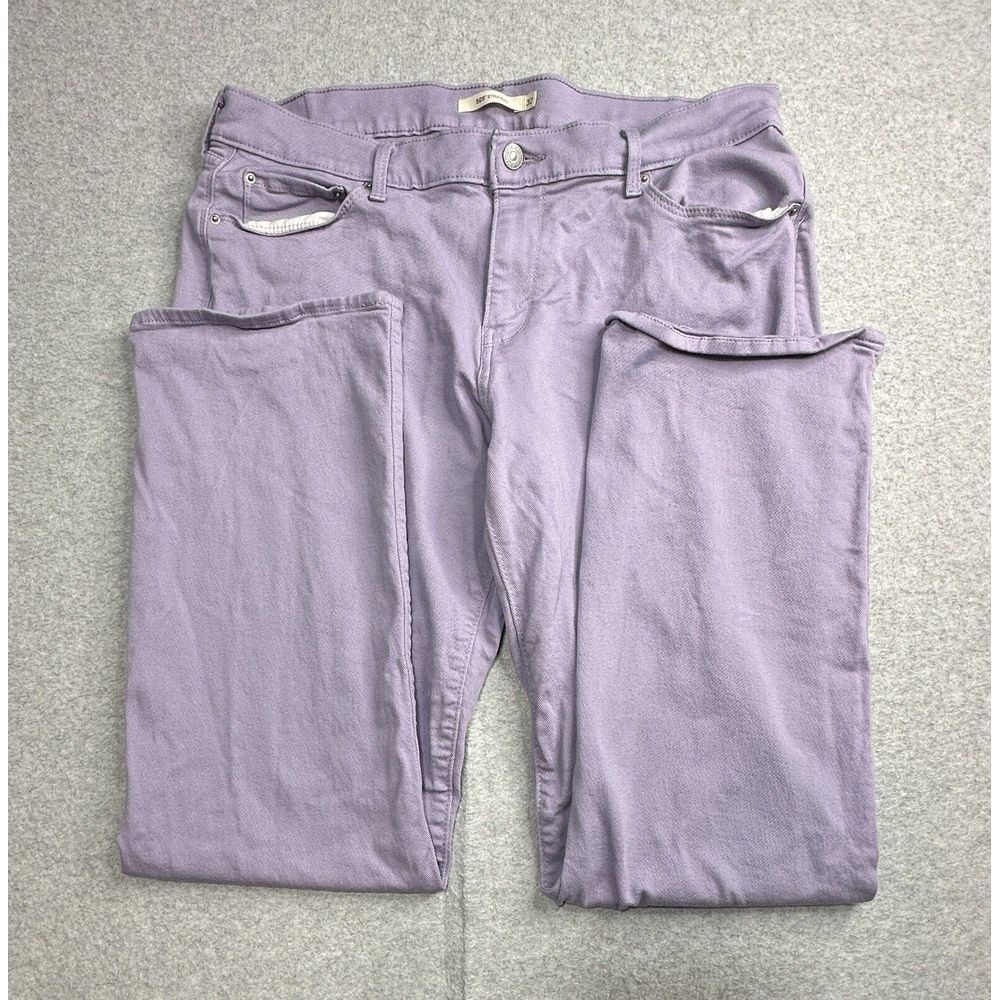 Levi's 505 Women's 32x32 Stretch Straight Leg Denim Jeans in Lavender